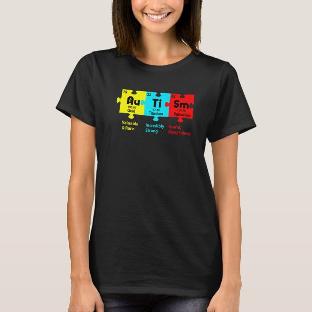Autismmedvetandedagspussel Kemiskt element Kemi T Shirt (Framsida)