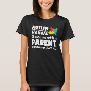Autismmedvetandemånad En föräldrahjälte som aldrig T Shirt