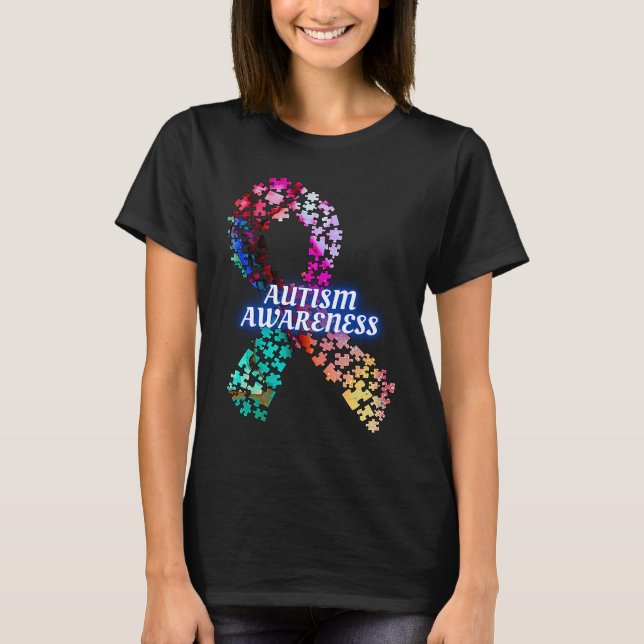 Autismmedvetanderemsa T Shirt (Framsida)