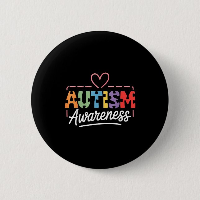 Autismmedveten autistisk  knapp (Framsida)