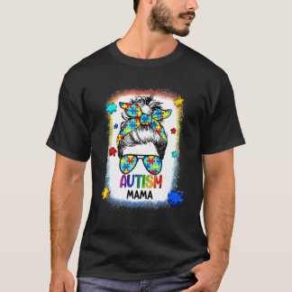 Autismmedveten mamma Liv Oordentlig knut Blekad ma T Shirt