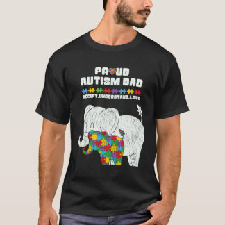 Autismmedveten Pappa Acceptera Stolt Autism Son Pa T Shirt