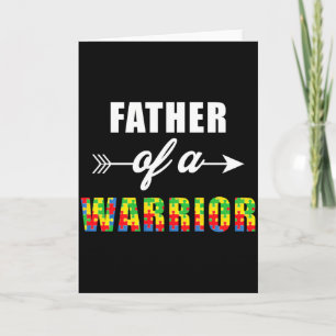 Autismmedveten pappa till en Warrior Familly Match Kort