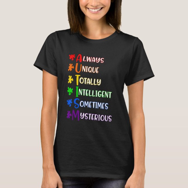Autismmedvetenhet  1 t shirt (Framsida)