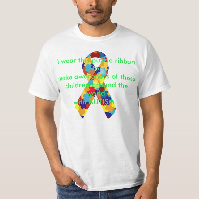 Autismmedvetenhet 1 tee shirt (Framsida)
