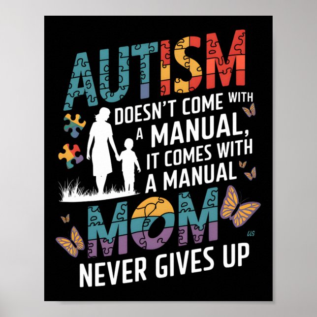 Autismmedvetenhet 2025 Kommer Inte Med En Bruksanv Poster (Framsidan)