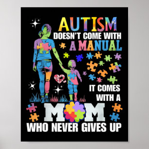 Autismmedvetenhet 2025 Kommer Inte Med En Manual A Poster