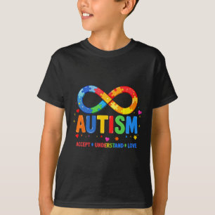 Autismmedvetenhet Acceptera Förstå Kärlek Asd Stöd T Shirt