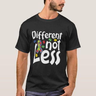 Autismmedvetenhet Annorlunda Inte Mindre Autistisk T Shirt