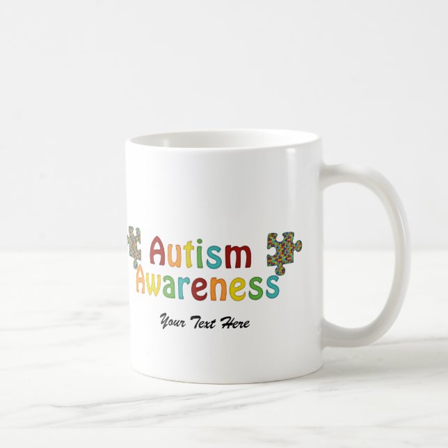 Autismmedvetenhet (anpassadet) kaffemugg (Höger)