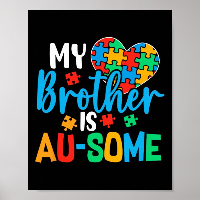 Autismmedvetenhet Autism Squad Stöd Fantastiska Po Poster (Framsidan)