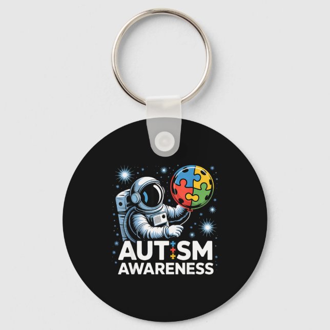 Autismmedvetenhet autistisk  nyckelring (Framsida)