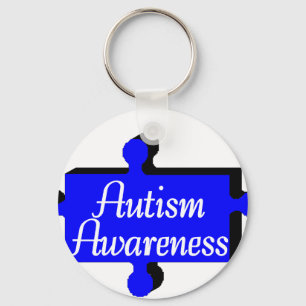Autismmedvetenhet (blått PP) Nyckelring