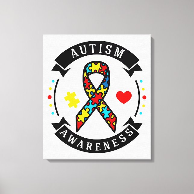 Autismmedvetenhet Canvastryck (Framsida)