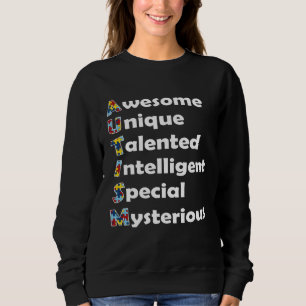 Autismmedvetenhet Fantastisk Unik Begåvad Intellig T Shirt