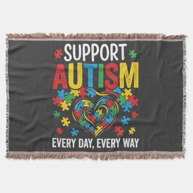 Autismmedvetenhet Filt (Framsidan)