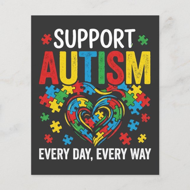 Autismmedvetenhet Flygblad (Framsidan)