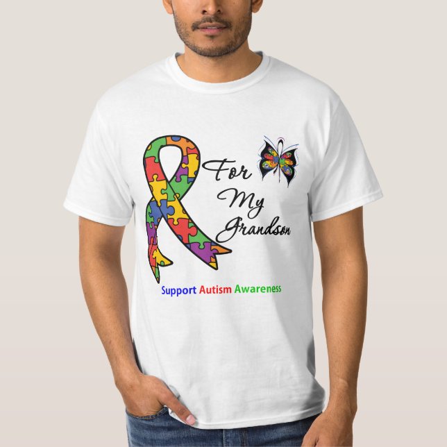 Autismmedvetenhet för min sonson t shirt (Framsida)