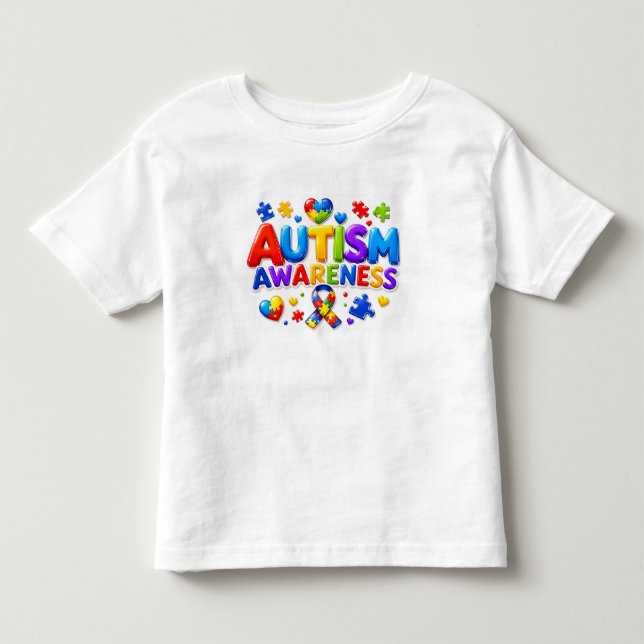 Autismmedvetenhet för småbarn, T-shirt (Framsida)