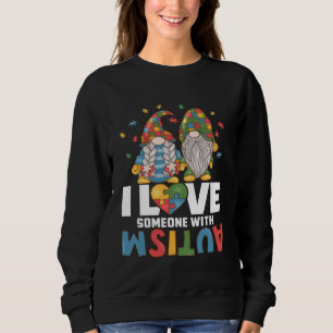 Autismmedvetenhet Gnome Autism Mamma Jag älskar nå T Shirt