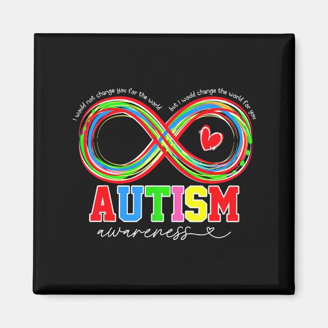 Autismmedvetenhet Jag skulle förändra världen för  Magnet (Framsidan)