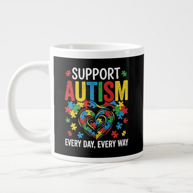 Autismmedvetenhet Jumbo Mugg (Vänster)