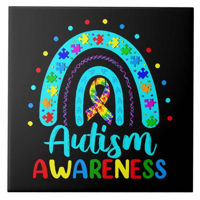 Autismmedvetenhet Kakelplatta (Framsidan)
