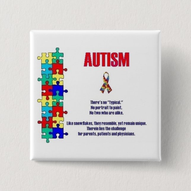 Autismmedvetenhet Knapp (Framsida)