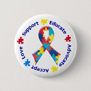 Autismmedvetenhet Knapp