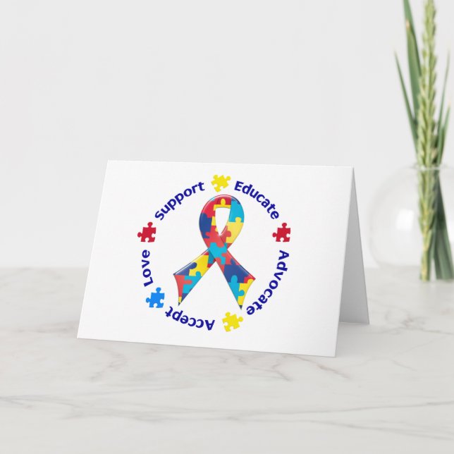 Autismmedvetenhet Kort (Framsida)