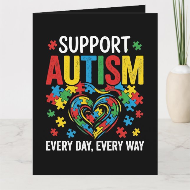 Autismmedvetenhet Kort (Framsida)