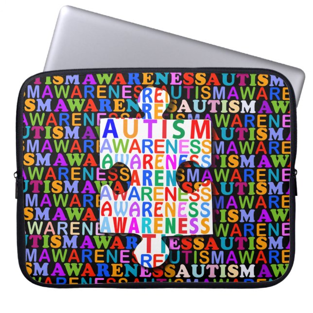 Autismmedvetenhet Laptop Fodral (Framsidan)