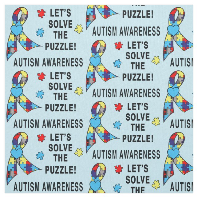 Autismmedvetenhet: Låt oss lösa pussel! Tyg (Provkarta)