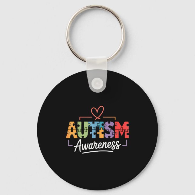 Autismmedvetenhet  nyckelring (Framsida)