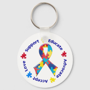 Autismmedvetenhet Nyckelring