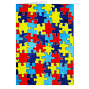 AutismMedvetenhet-Pussel av Shirley Taylor Hälsningskort