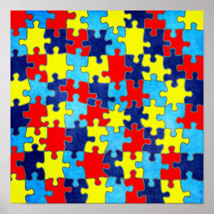 AutismMedvetenhet-Pussel av Shirley Taylor Poster