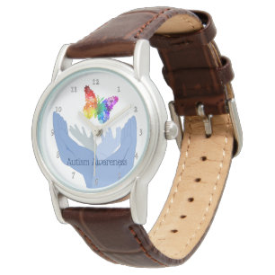 Autismmedvetenhet som frigör en fjäril armbandsur