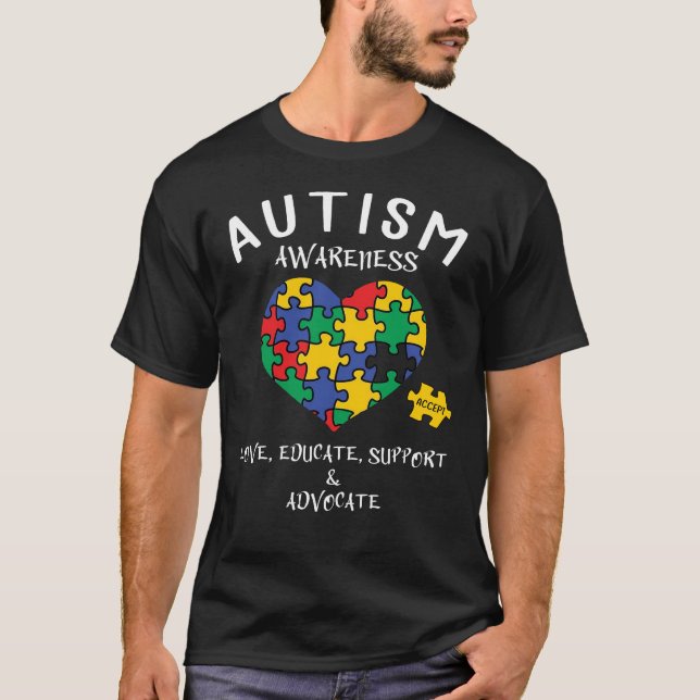 autismmedvetenhet t shirt (Framsida)