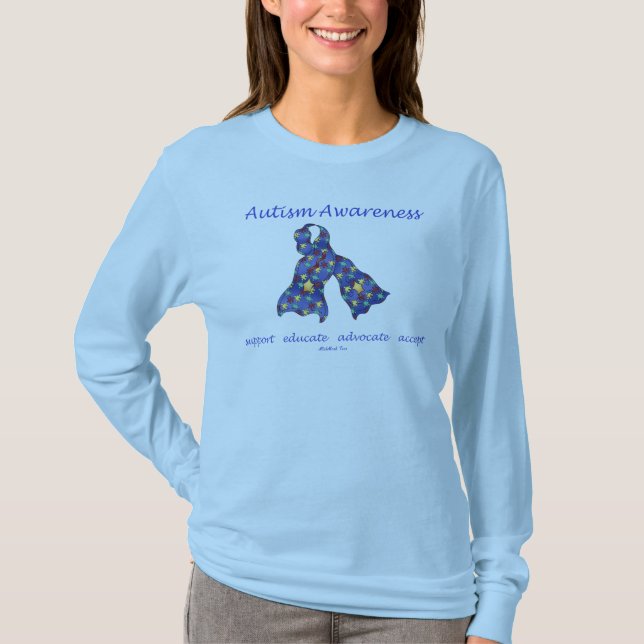 Autismmedvetenhet Tee Shirt (Framsida)