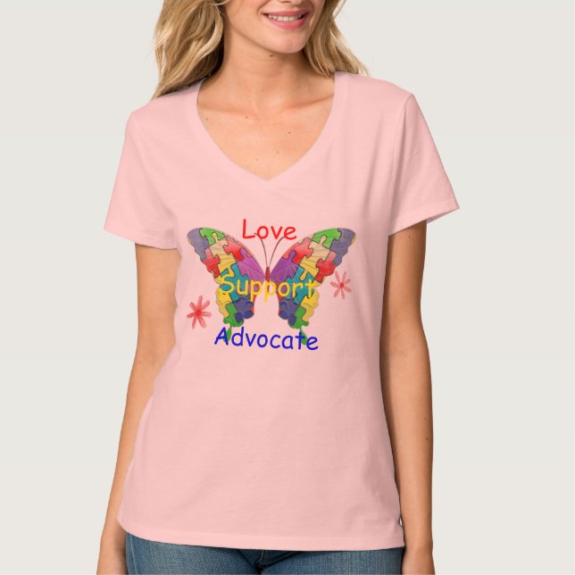 Autismmedvetenhet Tee Shirt (Framsida)