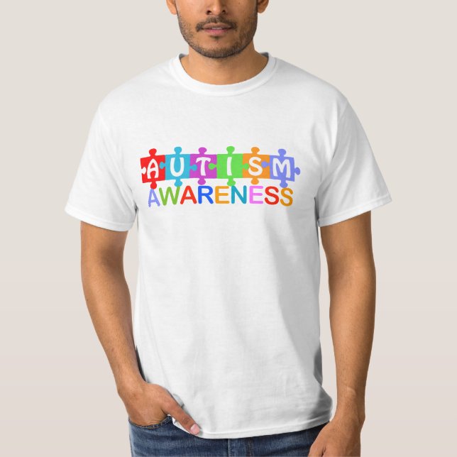 Autismmedvetenhet Tee Shirt (Framsida)