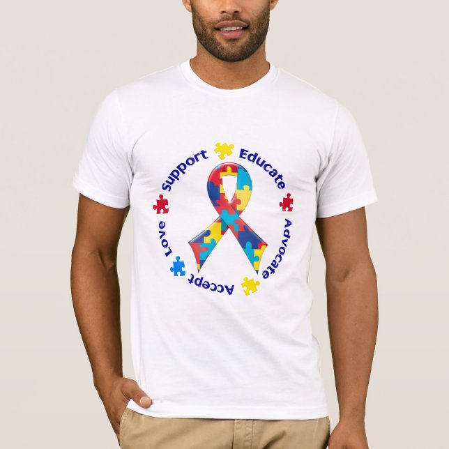 Autismmedvetenhet Tee Shirt (Framsida)
