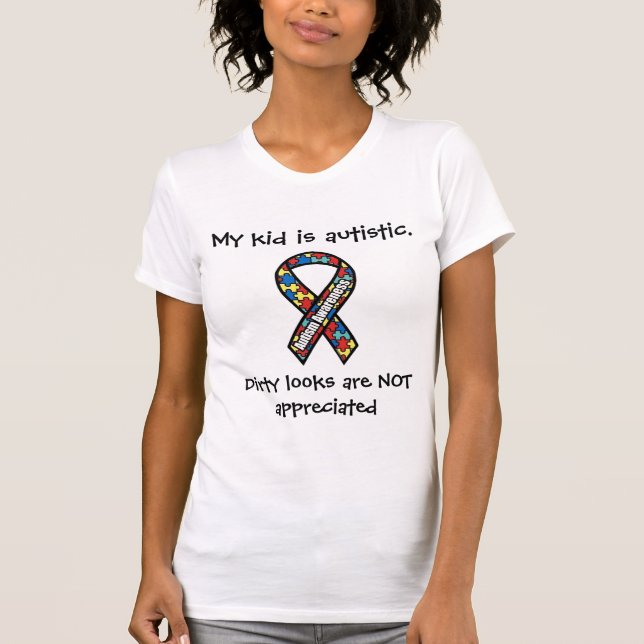 Autismmedvetenhet Tee Shirt (Framsida)