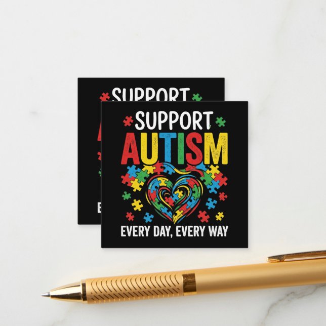 Autismmedvetenhet Tilläggskort (Fram/Back In Situ)