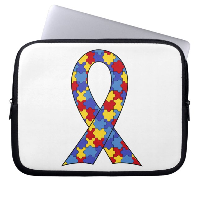 Autismmedvetenhetband Laptop Sleeve (Framsidan)