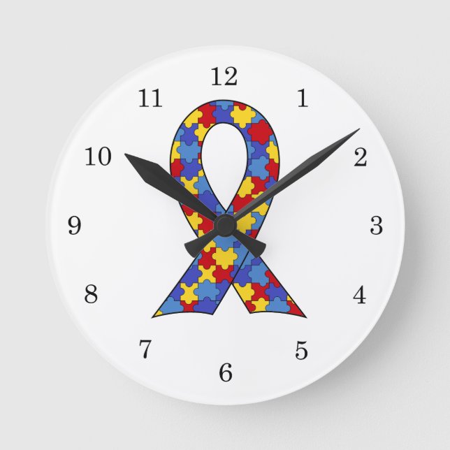 Autismmedvetenhetband Rund Klocka (Framsida)