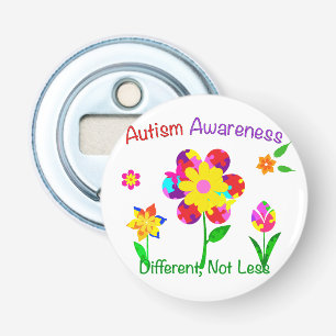 Autismmedvetenhetblommor Flasköppnare