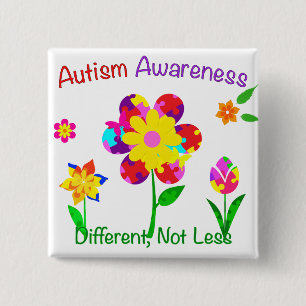 Autismmedvetenhetblommor Knapp