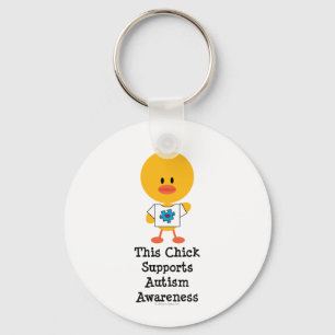 Autismmedvetenhetchick Keychain Nyckelring